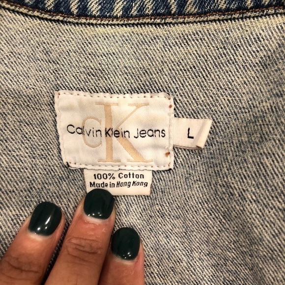 Calvin Klein Jean Jacket Vest! - Picture 6 of 6
